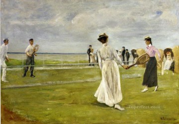 Juego de tenis junto al mar 1901 Max Liebermann Impresionismo alemán Pinturas al óleo